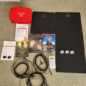 Clint Ober Ground Therapy Earthing Kit 2Pac Black Mats Plus Accessories.